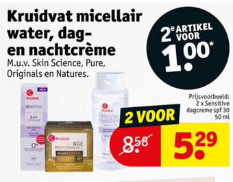 Kruidvat Kruidvat micellair water, dag-en nachtcreme aanbieding