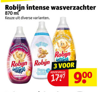 Kruidvat Robijn Intense wasverzachter 870ml aanbieding