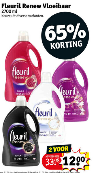 Kruidvat Fleuril renew vloeibaar 2700ml aanbieding