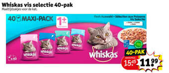 Kruidvat Whiskas vis selectie 40-pak aanbieding