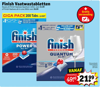 Kruidvat Finish vaatwastabletten aanbieding