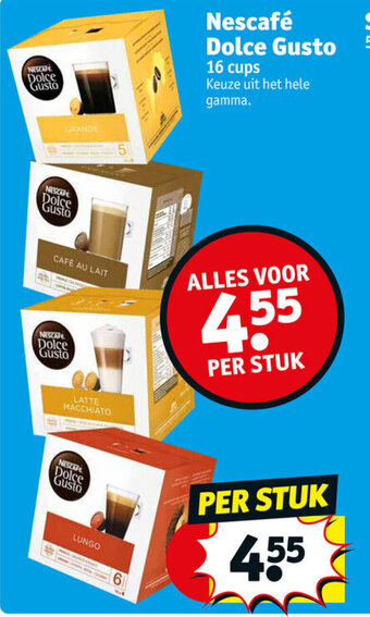 Kruidvat Nescafe dolce gusto 16 cups aanbieding