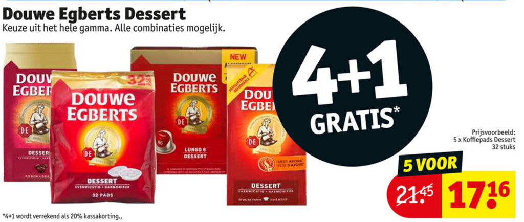 Kruidvat Douwe egberts dessert aanbieding