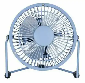 HEMA HEMA Tafelventilator USB Retro Ø10cm Maat Blauw aanbieding
