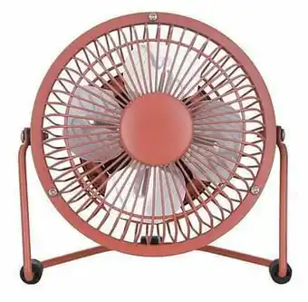 HEMA HEMA Tafelventilator USB Retro Ø10cm Mat Terra aanbieding