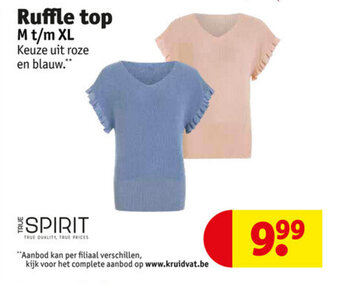 Kruidvat Ruffle top aanbieding