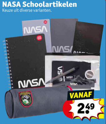 Kruidvat NASA schoolartikelen aanbieding
