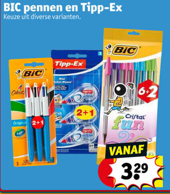 Kruidvat BIC pennen en tipp-ex aanbieding