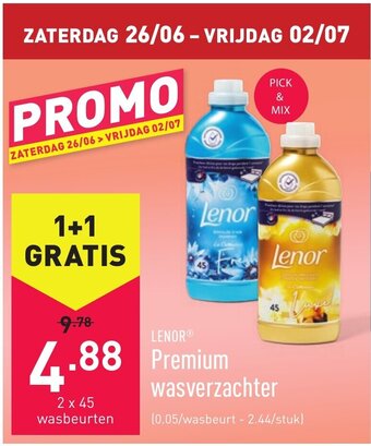 ALDI Lenor Premium wasverzachter aanbieding
