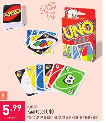 ALDI Mattel Kaartspel UNO aanbieding