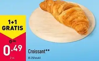ALDI Croissant 0.25/stuk aanbieding