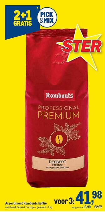 Makro Assortiment rombouts koffie aanbieding