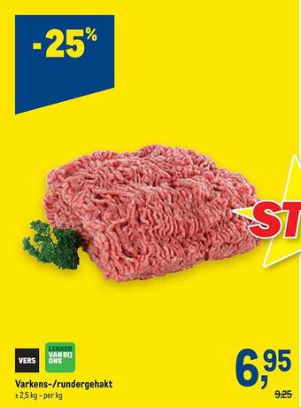 Makro Varkens--rundergehakt aanbieding