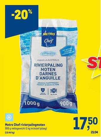 Makro Metro chef rivierpalingmoten aanbieding