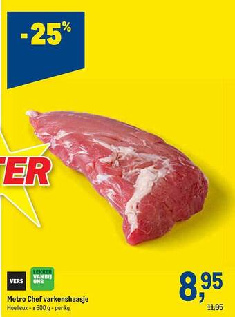 Makro Metro chef varkenshaasje aanbieding