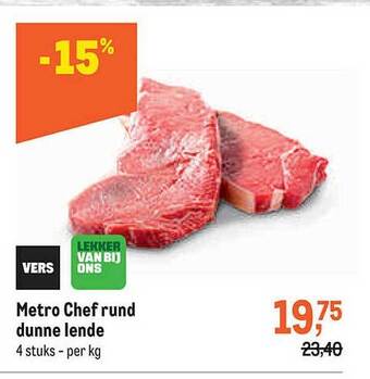Makro Metro chef rund dunne lende aanbieding