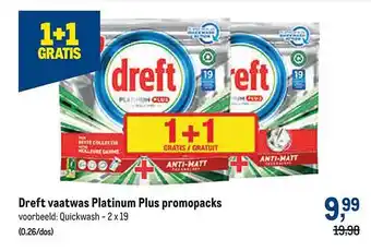 Dreft vaatwas platinum plus promopacks