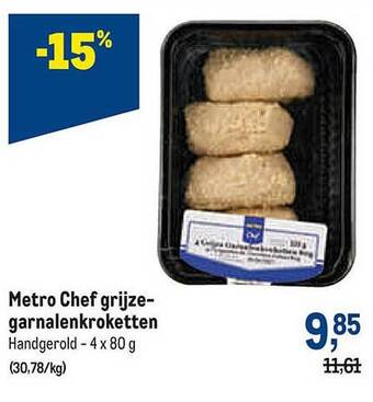 Makro Metro chef grijzegarnalenkroketten aanbieding