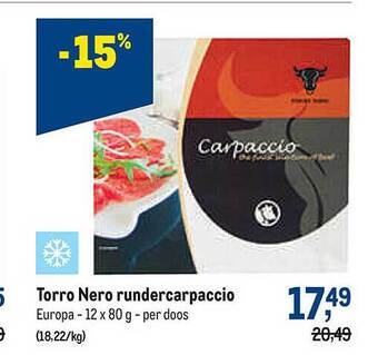 Makro Torro nero rundercarpaccio aanbieding