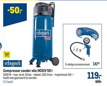 Makro Compressor zonder olie aanbieding
