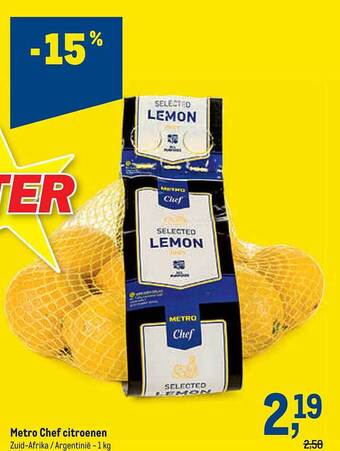 Makro Metro chef citroenen aanbieding