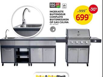 Brico Ingekaste buitendeur complete buitenkeuken op gas culina aanbieding