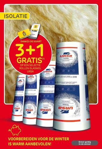 Brico Rollen glaswol ursa aanbieding