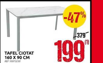 Brico Tafel ciotat 160 x 90 cm aanbieding