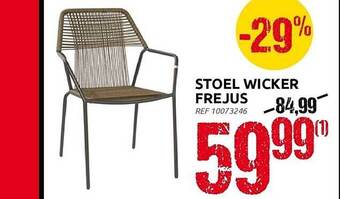 Brico Stoel wicker frejus aanbieding