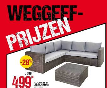 Brico Loungeset alea taupe aanbieding