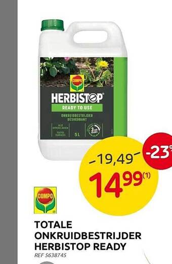 Brico Totale onkruidbestrijder herbistop ready aanbieding