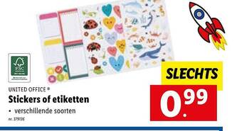 Lidl Stickers of etiketten aanbieding