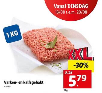 Lidl Varken en kalfsgehakt aanbieding