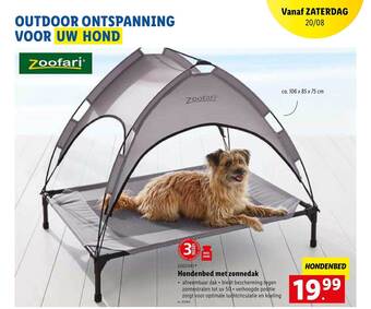 Hondenbed met zonnedak