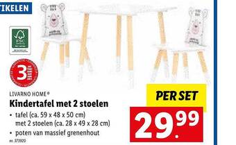 Kindertafel met 2 stoelen
