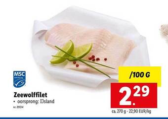 Lidl Zeewolffilet aanbieding
