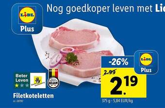 Lidl Filetkoteletten aanbieding