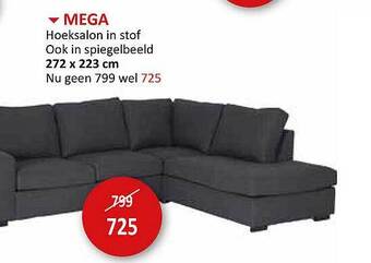 Weba Mega hoeksalon in stof aanbieding