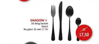 Weba Shadow 16 delige bestek aanbieding
