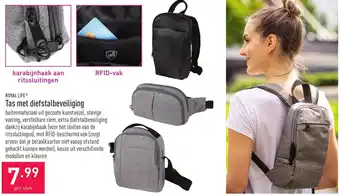 ALDI Royal Life Tas met diefstalbeveiliging aanbieding