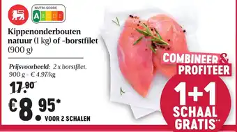 Kippenonderbouten natuur 1kg of-borstfilet 900g