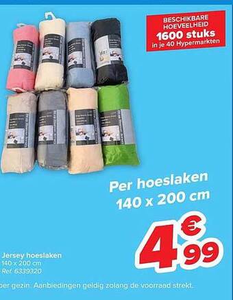Carrefour Jersey hoeslaken aanbieding