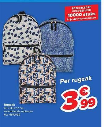 Carrefour Rugzak aanbieding