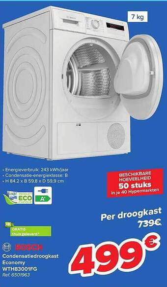 Bosch condensatiedroogkast economy wth83001fg