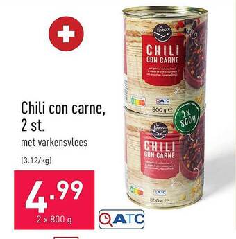 ALDI Chili con carne, 2 st aanbieding
