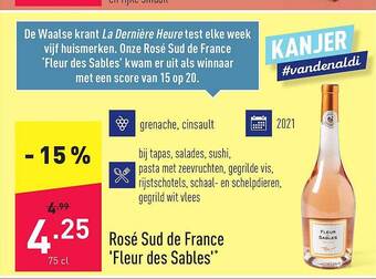 ALDI Rosé sud de france fleur des sables aanbieding