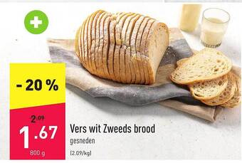 ALDI Vers wit zweeds brood aanbieding