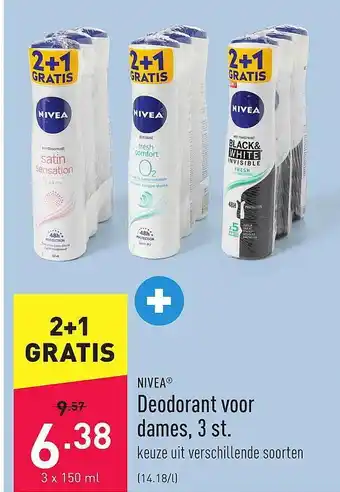 ALDI Deodorant voor dames, 3st aanbieding