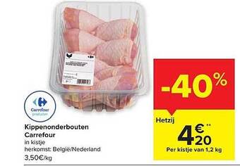 Carrefour Kippenonderbouten aanbieding