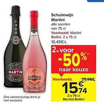 Carrefour Schuimwijn martini aanbieding